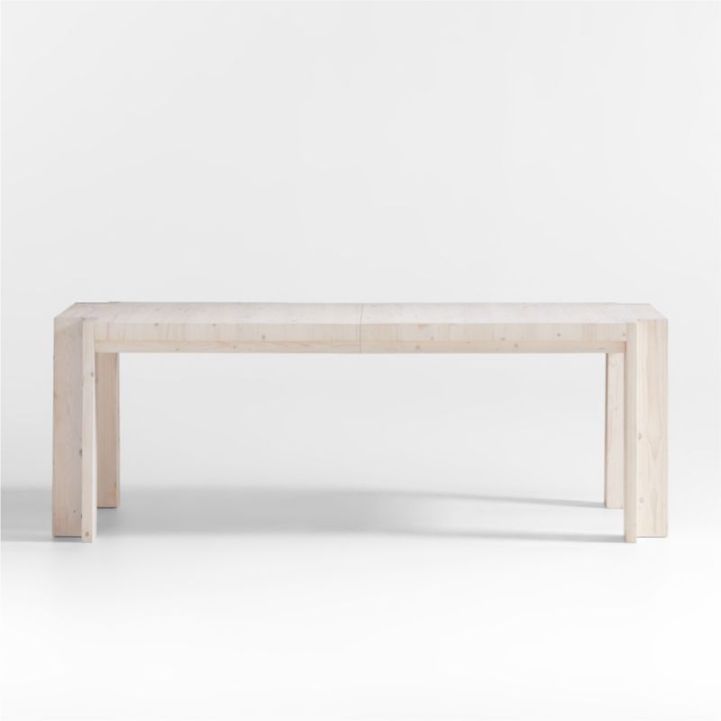 Inyo 84" White Pine Wood Extendable Dining Table | Crate & Barrel | Crate & Barrel