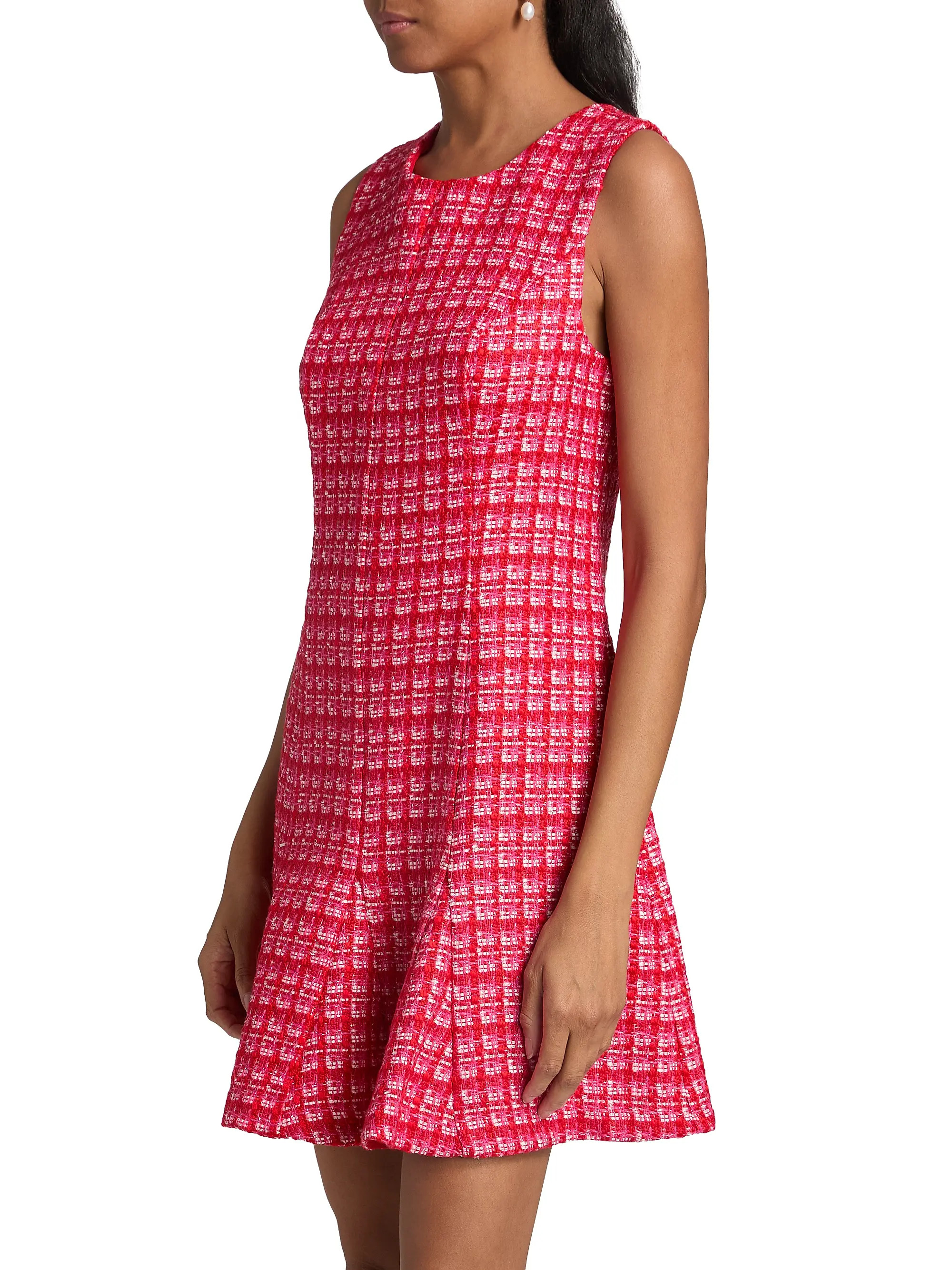 Enya Bouclé Grid Minidress | Saks Fifth Avenue