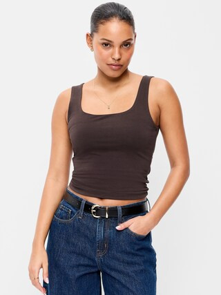 Hug Double-Layer Scoop-Neck Tank Top | Old Navy (US)