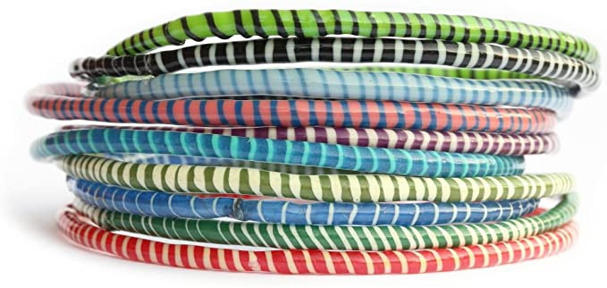 SayitBands.com 10 Recycled Flip Flop Bracelets Assorted Colors Hand Made in Mali, West Africa | Amazon (US)