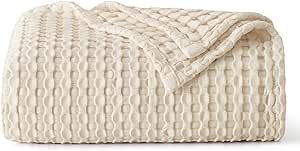 Bedsure Cooling Bamboo Waffle Twin XL Blanket - Soft, Lightweight and Breathable Twin Blankets fo... | Amazon (US)