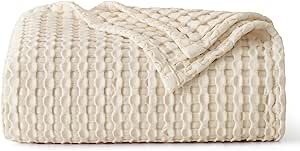 Bedsure Cooling Bamboo Waffle Weave Blanket - Soft, Lightweight and Breathable Throw Blankets for... | Amazon (US)