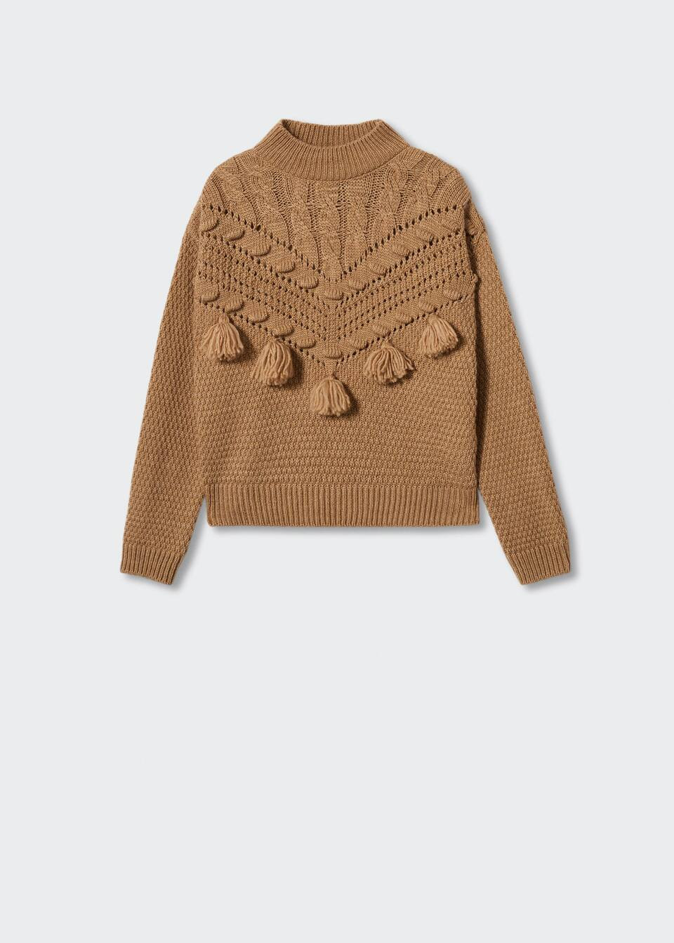 Openwork Pompoms Sweater | MANGO (US)