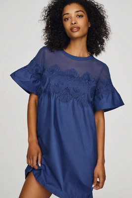 By Anthropologie Cotton Poplin Swing Mini Dress | Anthropologie (US)