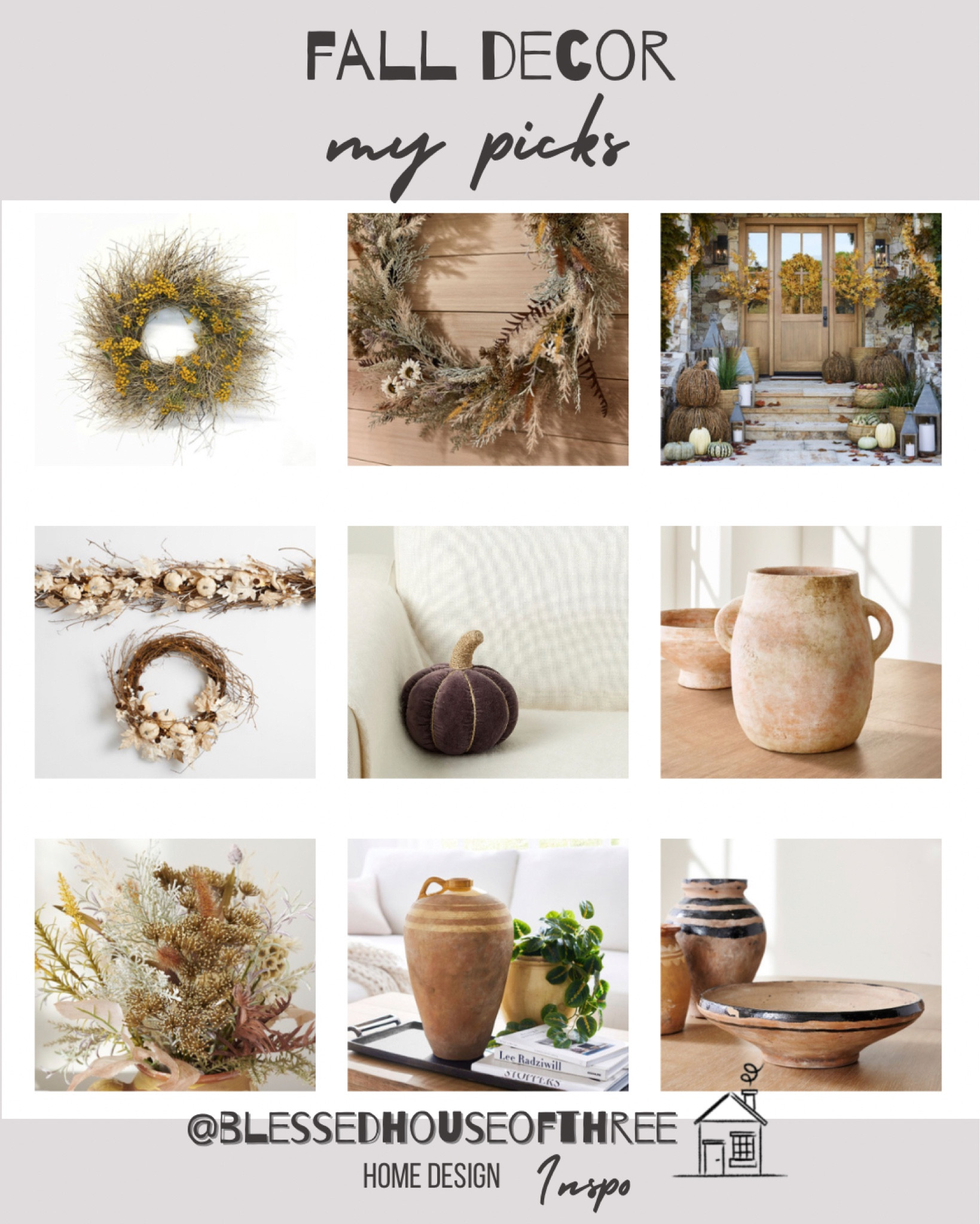 Fall home decor

Fall wreath / terracotta vase / pumpkin decor / pumpkin pillow / terracotta bowl / pumpkin pillow / pottery barn / neutral home decor

#LTKSeasonal #LTKhome #LTKstyletip