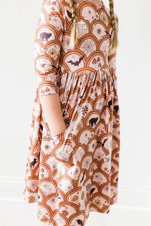 Hocus Pocus 3/4 Sleeve Pocket Twirl Dress | Mila and Rose