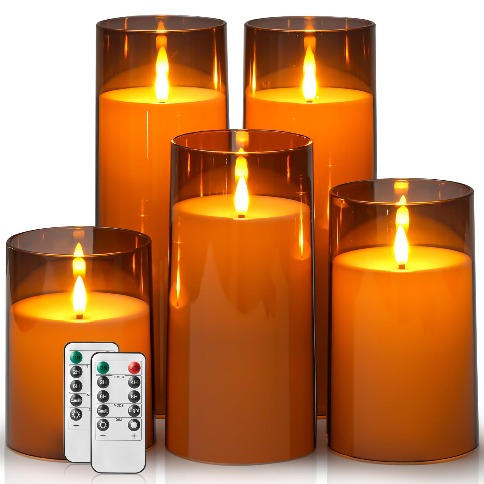 Liomus LED Flameless Candles, Battery Operated Candles with Remote and Cycling Timer, Flameless F... | Amazon (CA)