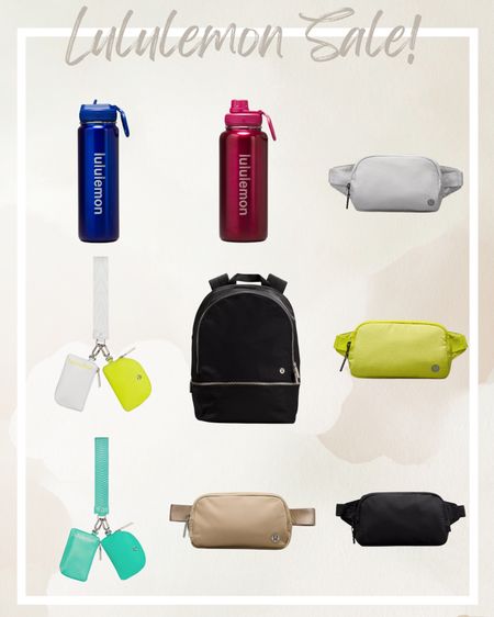 Lululemon sale - water bottle - mini belt bag - Lululemon backpack - wristlet

#LTKFitness #LTKSaleAlert #LTKActive