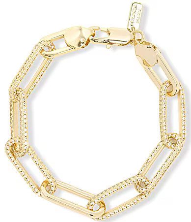 Melinda Maria Carrie Pave Chain Link Line Bracelet - Gold | Dillard's