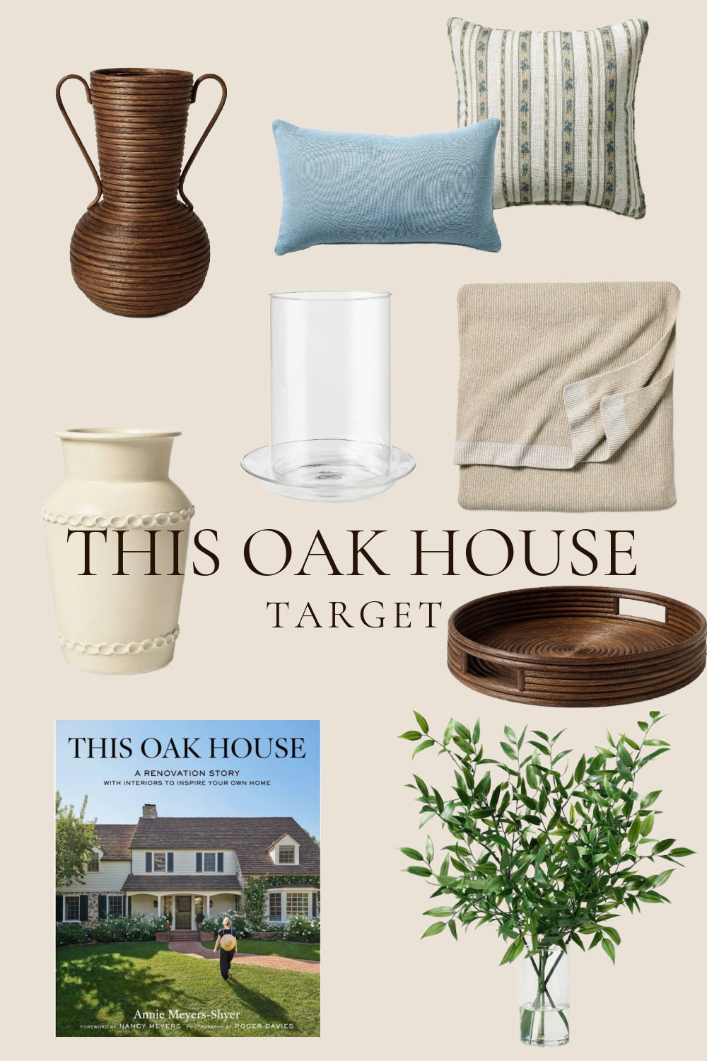 Favorites from the new This Oak House Target edit, with timeless home decor, fall mantel decor, greenery, pillows, and more, from Annie Meyers-Shyer, daughter of Nancy Meyers 

 #LTKdayinmylife #LTKSeasonal #LTKHome