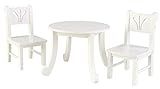 KidKraft Wooden Queen-Anne Style Lil' Doll Table & Chair Set for 18-Inch Dolls - White, Gift for ... | Amazon (US)