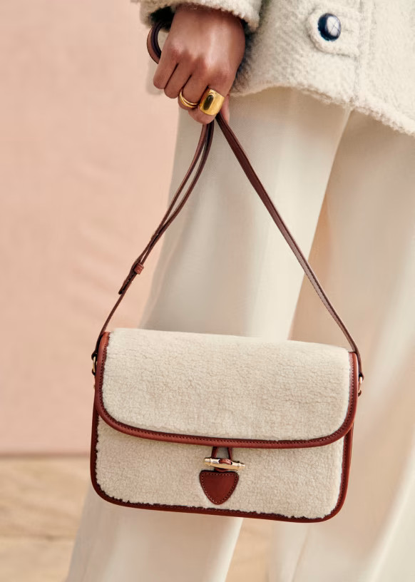 Milo Bag - Natural heritage leather / Wool  - Leather - Sézane | Sezane Paris