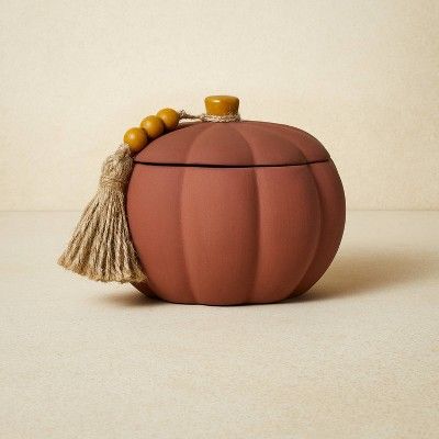 10oz Terracotta Pumpkin Yellow Candle - Opalhouse&#8482; designed with Jungalow&#8482; | Target