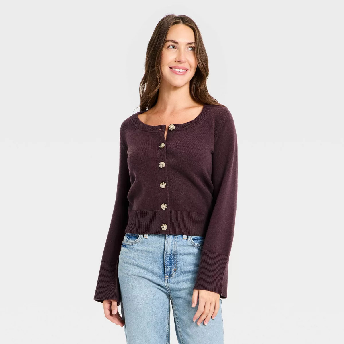 Women's Button-Down Scoop Neck Cardigan Sweater - Universal Thread™ | Target