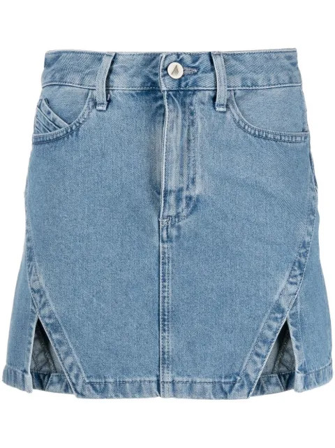 The Attico Lula Denim Miniskirt - Farfetch | Farfetch Global