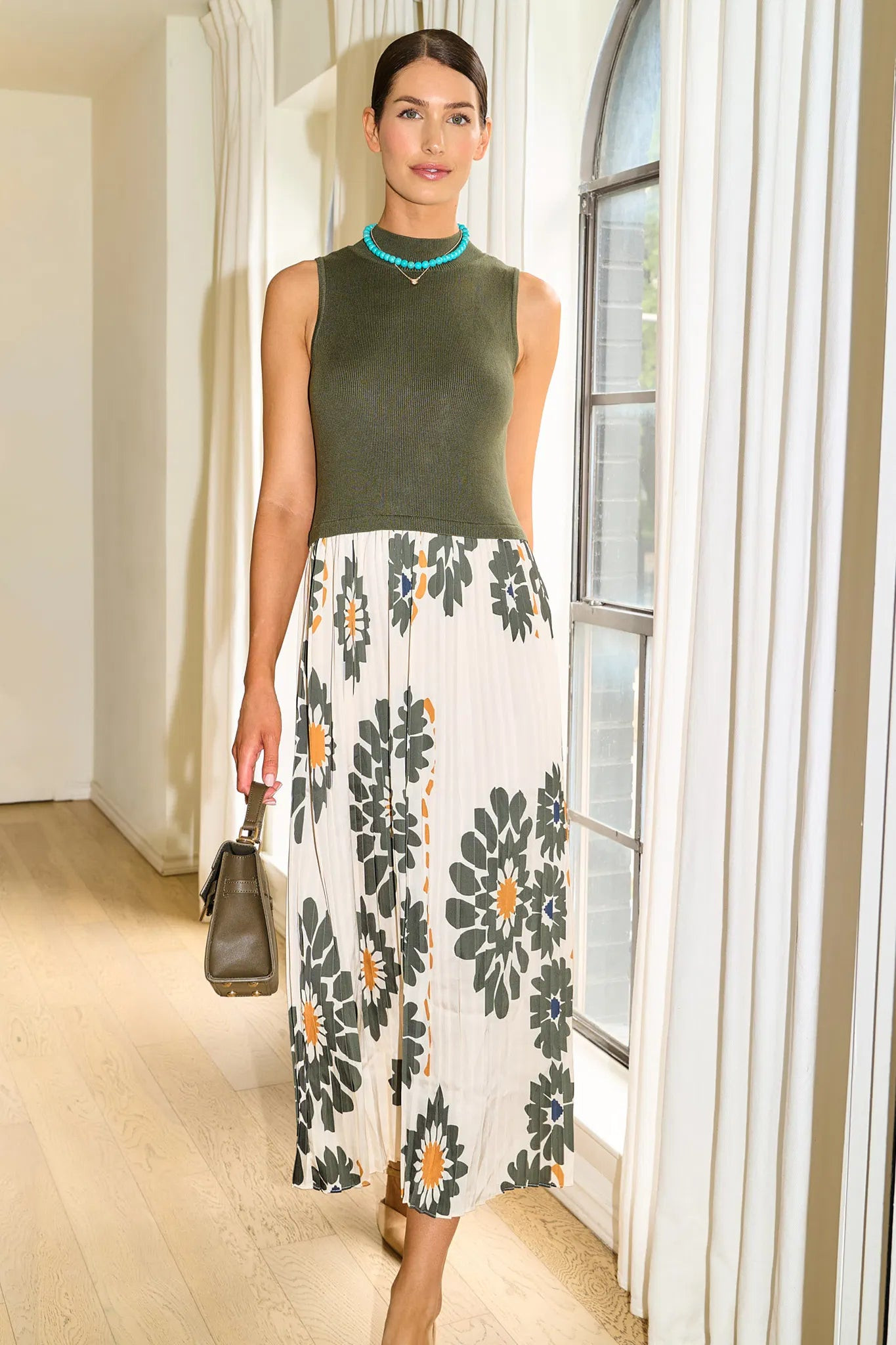 Marcia Dress- Olive | Avara