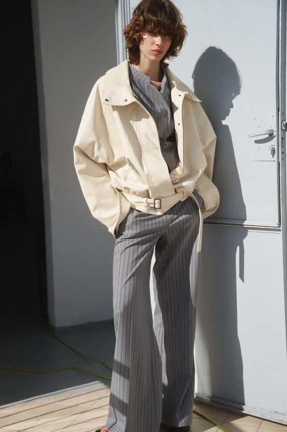 OVERSIZE LEATHER EFFECT BOMBER JACKET | Zara UK