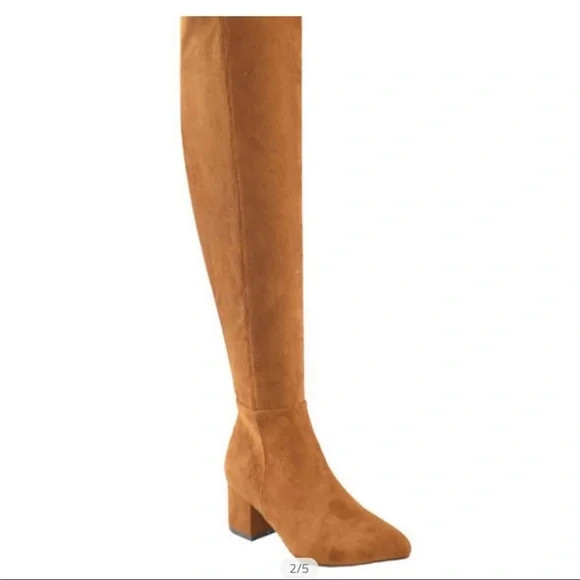 Tan Faux Suede Over The Knee Boots Retro Chic | Poshmark