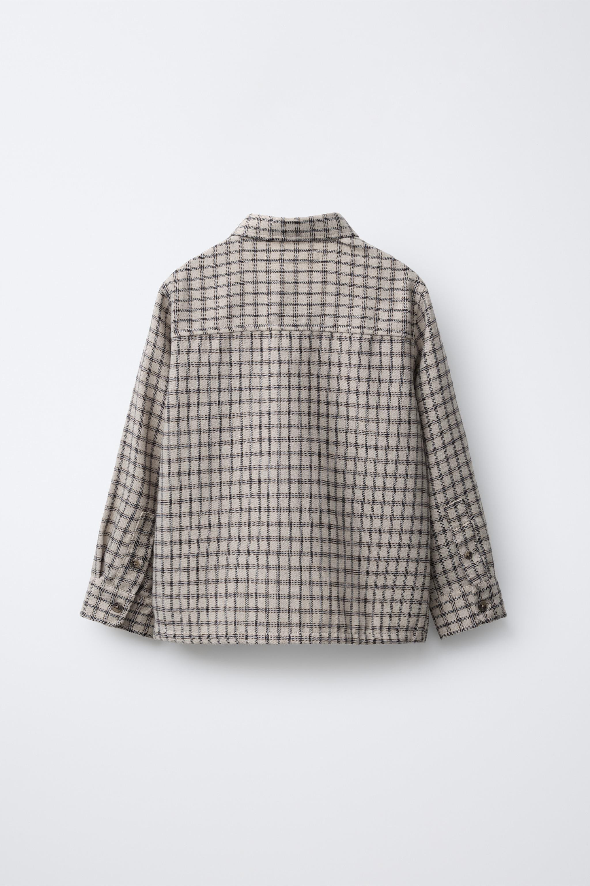 PLAID FLANNEL SHIRT WITH POCKET | Zara Canada