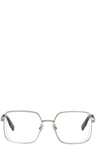 Silver Square Glasses | SSENSE