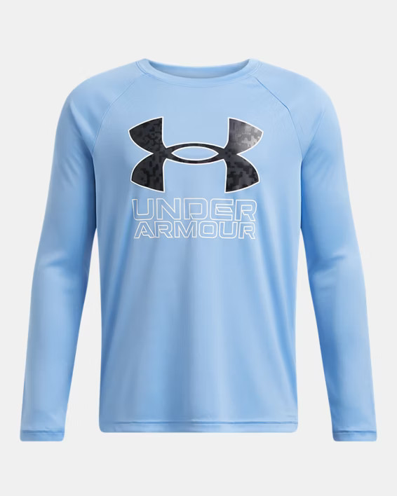 Under Armour Boys' UA Tech™ Hybrid Print Fill Long Sleeve | Under Armour (US)