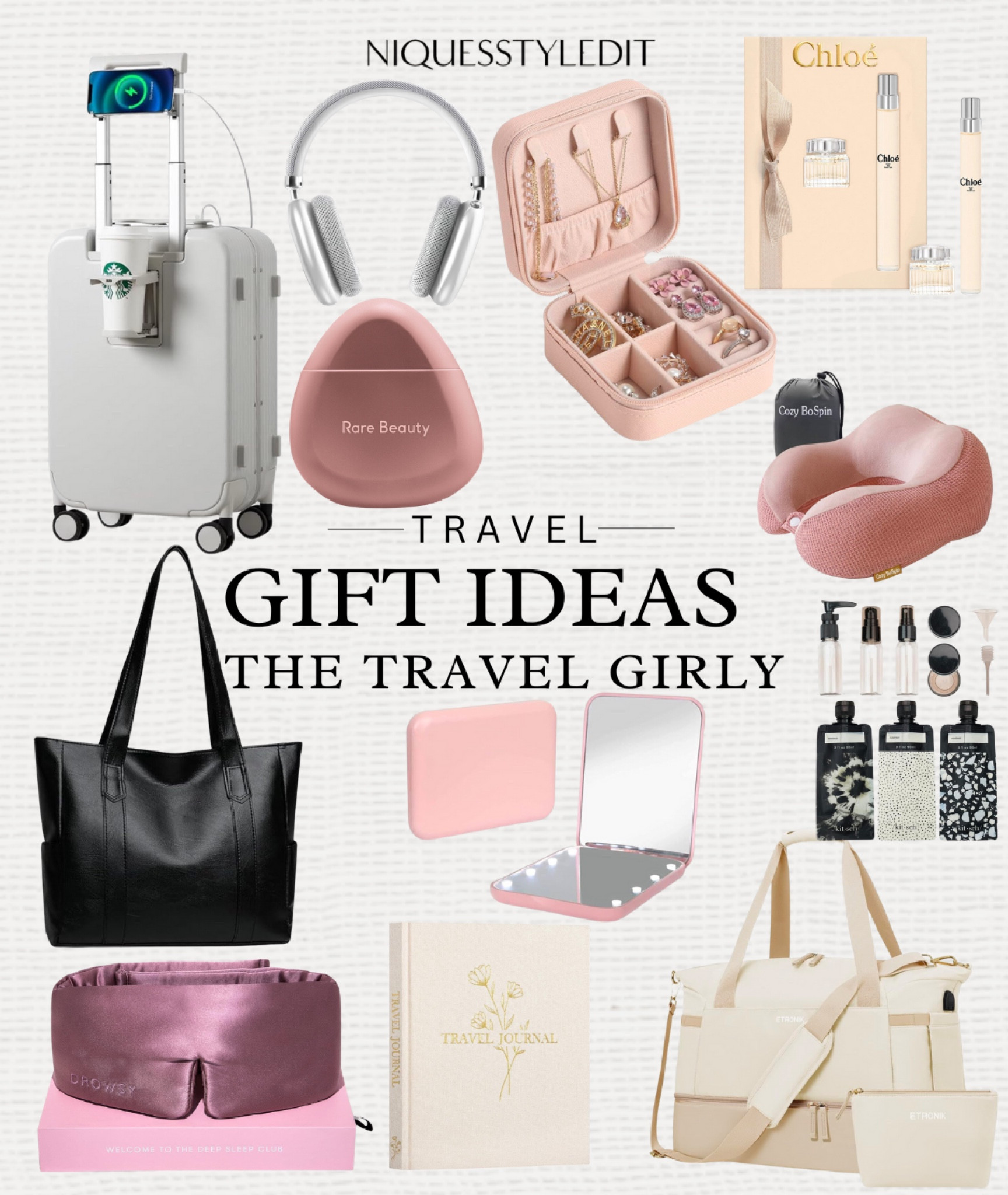 Travel gift ideas for her. Get these items now and receive them by Christmas. It’s not too late to shop all these amazing Christmas gifts, or save them for your next trip. All these exact products are linked
Id save for gift ideas for yourself or someone else! #travelgifts #giftsforher #travelgiftideas #travelessentials 

#LTKtravel #LTKgiftguide #LTKbag