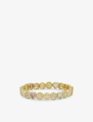 The Adore 18ct Yellow Gold Plated Brass And Cubic Zirconia Bracelet | Selfridges