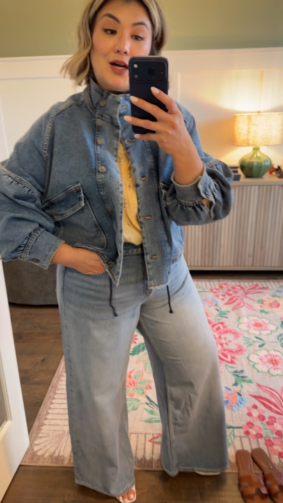 I am wearing a large dress jacket. The fit is intentionally oversized, which is exactly how I like it. I did try on a medium, and while it’s still had the volume in the sleeves, it still didn’t give the look I was going for which is why I stuck with my true size, large. If you’re trying to keep a similar look, I recommend that you stay true size. 

#LTKootd #LTKMidsize #LTKOver40