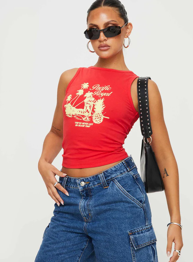 Pacific Royal Tank Top Red | Princess Polly US