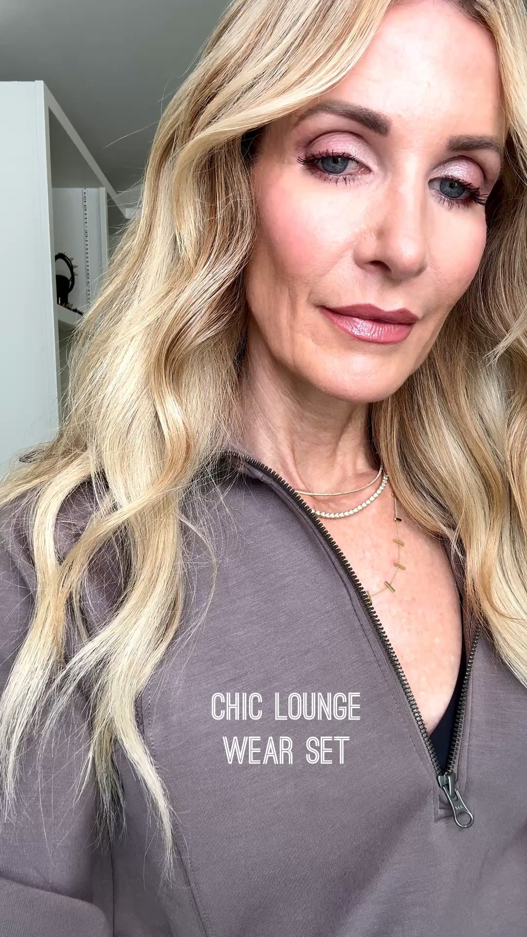 The chicest Quince loungewear set that’s polished enough to wear beyond the house! The matching quarter-zip top and wide-leg pants create an effortlessly elevated travel or everyday outfit. I’m wearing an XS in the top and pants. #LTKOver40 #LTKTravelStyle #LTKStyleTip 

 #LTKootd #LTKSeasonal #LTKOver40