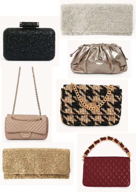Holiday handbags under $100. I am loving all of these gorgeous options for less. The gold and black houndstooth ♥️. 

#LTKSeasonal #LTKunder100 #LTKHoliday