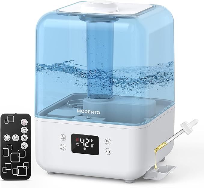 Humidifiers for Bedroom, MORENTO 4.5L Top Fill Humidifiers for Large Room, Cool Mist Humidifiers ... | Amazon (US)