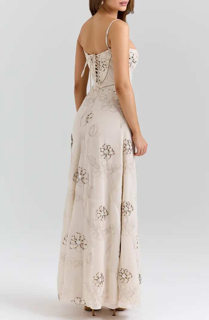 Seren Embellished Georgette Gown | Nordstrom