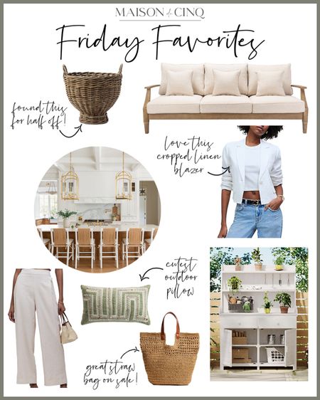 So many great finds for Friday Favorites today! The cutest linen pieces like a cropped blazer, shift dress, and cropped pants plus a gorgeous outdoor sofa, baskets planters, and more!

#homedecor #springdecor #springoutfit #outdoordecor #patiofurniture 

#LTKSeasonal #LTKhome #LTKfindsunder50