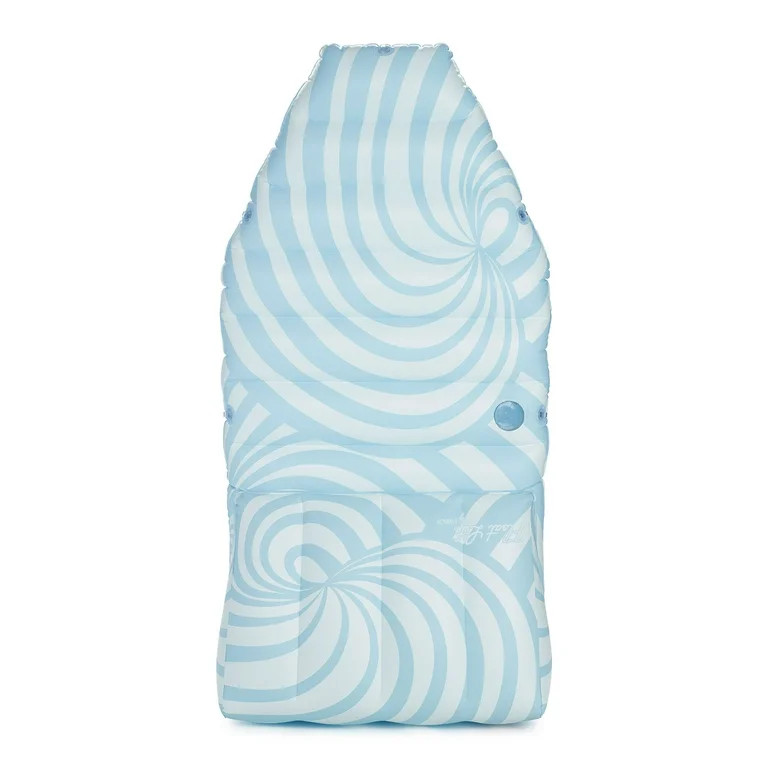 Float Life by Funboy Inflatable Lounger Pool Float, Blue Twist, Oversized 65'', Ergonomic Backres... | Walmart (US)