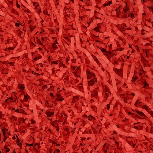 JIWINNER 4 oz Crinkle Paper Filler for Gift Wrapping, Red Shredded Paper For Baskets, Crinkle Papers for Christmas Easter Wedding Birthday Craft Gift Boxes Bags Basket Filler Decoration | Amazon (US)