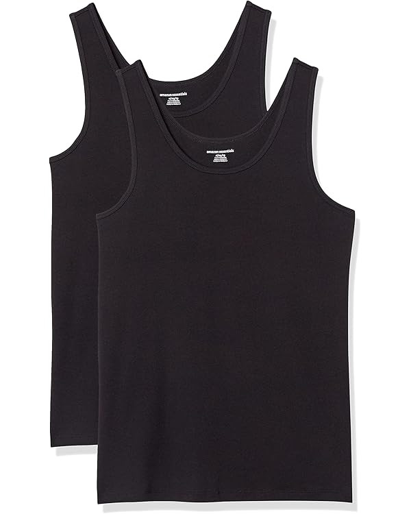 Amazon Essentials Women's Slim-Fit Scoop Neck Tank Top, Pack of 2 | Amazon (US)