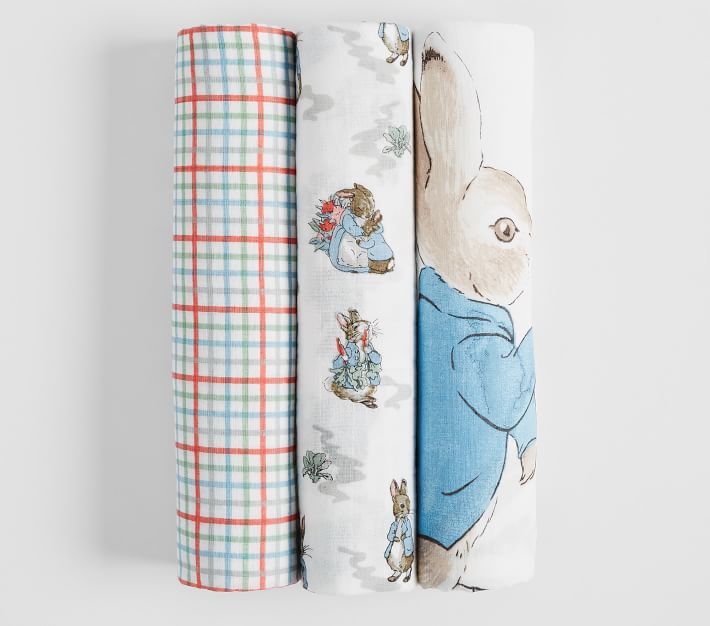 Peter Rabbit™ Organic Muslin Swaddle Set | Pottery Barn Kids