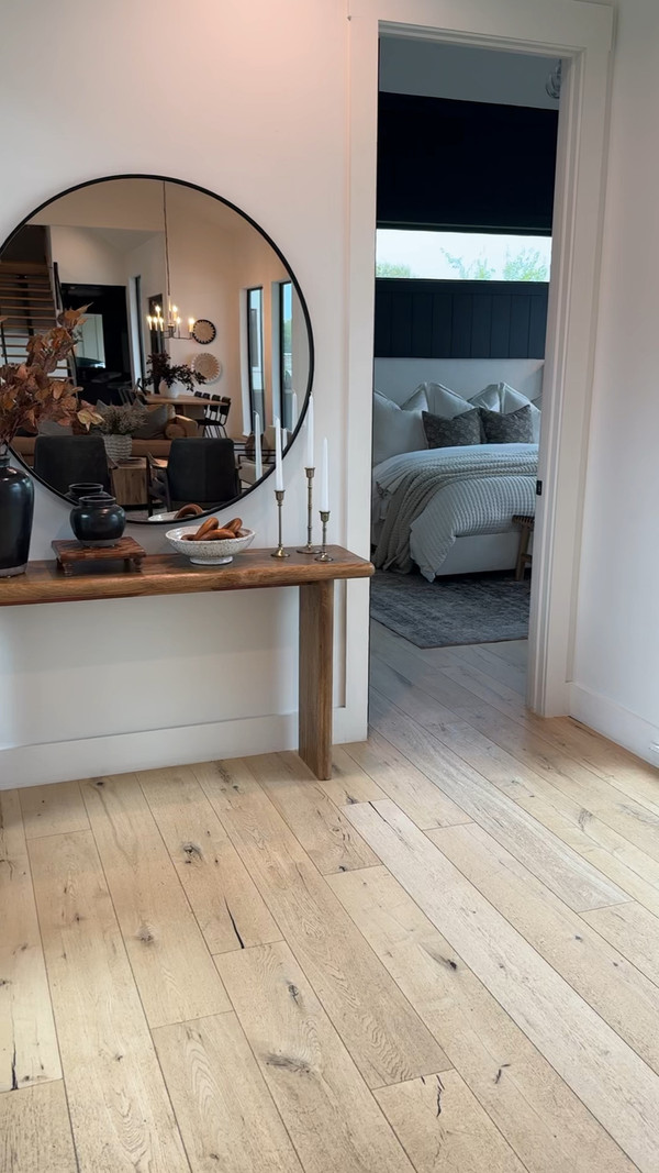 Modern entryway and bedroom styling for fall is all about adding cozy layers and…