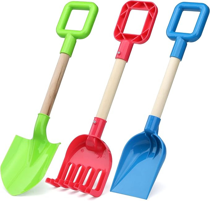 Heavy Duty Beach Shovels, Jumbo Sand Scoops for Kids,Large Beach Spade Scoop Rake for Kids Sandbo... | Amazon (US)