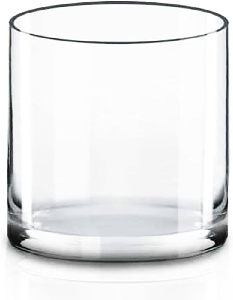 CYS EXCEL Glass Cylinder Vase (H:5" D:5") | Multiple Size Choices Glass Flower Vase Centerpieces ... | Amazon (US)