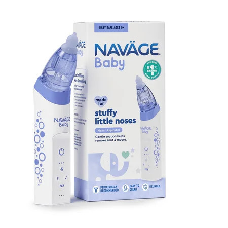 Navage Baby Nasal Aspirator - Gentle Nasal Aspirator w/ Lights, Lullabies & BPA Free Silicone Tips for Baby Congestion & Stuffy Noses, Ages 0+ | Walmart (US)