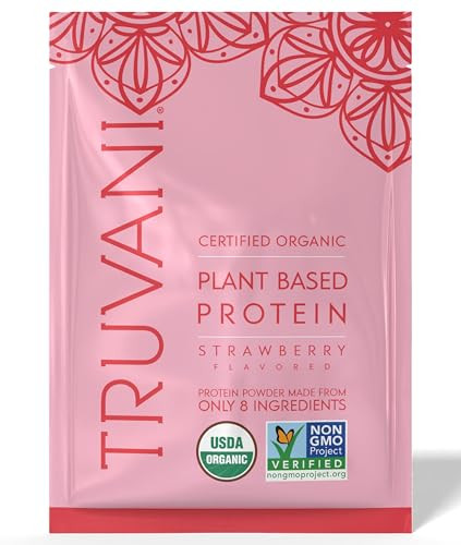 Truvani Vegan Pea Protein Powder | Strawberry | 20g Organic Plant Based Protein | 1 Serving | Keto | Gluten & Dairy Free | Low Carb | No Added Sugar | Amazon (US)