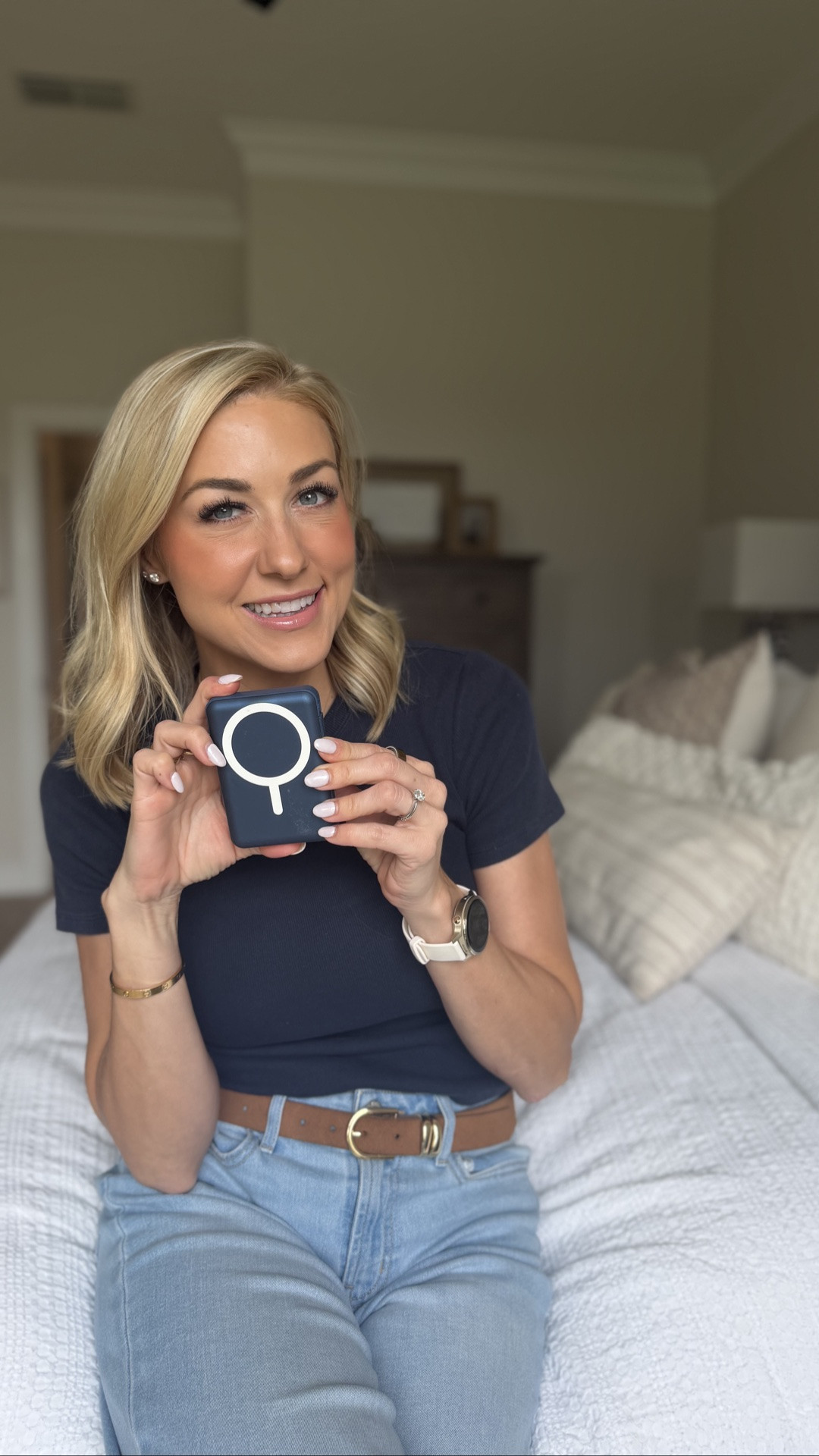 Truly, the most underrated, mom tool of all time! I cannot count the number of times this has come in handy for me when my phone was about to die.
• multiple charging options for MagSafe, iPhone, and USB-C + traditional iPhone 
• Charges quickly and does not overheat 
• small and lightweight enough to fit in your purse or pocket ￼

#LTKmomlife #LTKKids #LTKTravel