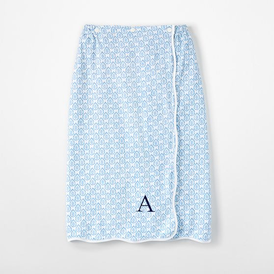 Sanderson Scalloped Towel Wrap​ | Mark and Graham