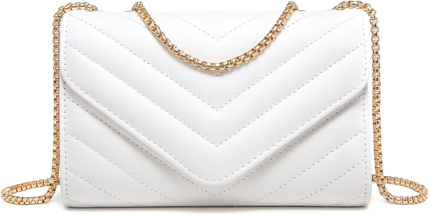 Dasein Women Small Quilted Crossbody Bags Stylish Designer Evening Bag Clutch Purses and Handbags... | Amazon (US)