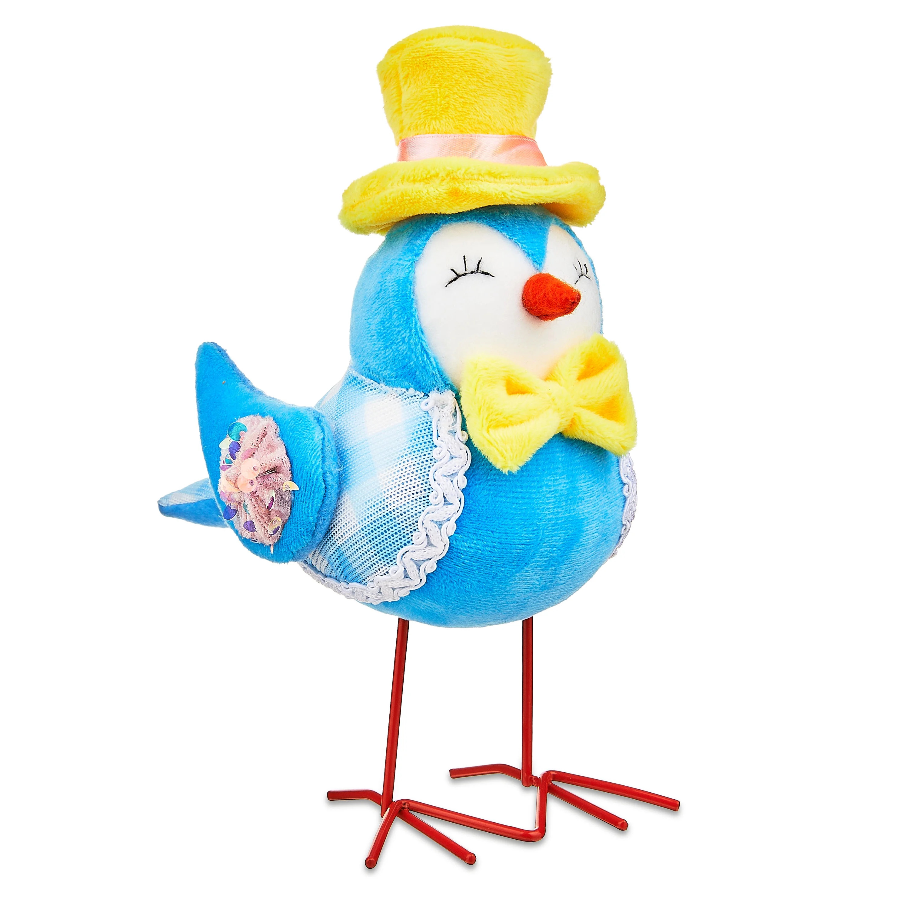 Easter Small Blue Fabric Bird Tabletop Decoration, 7 in, Way To Celebrate | Walmart (US)