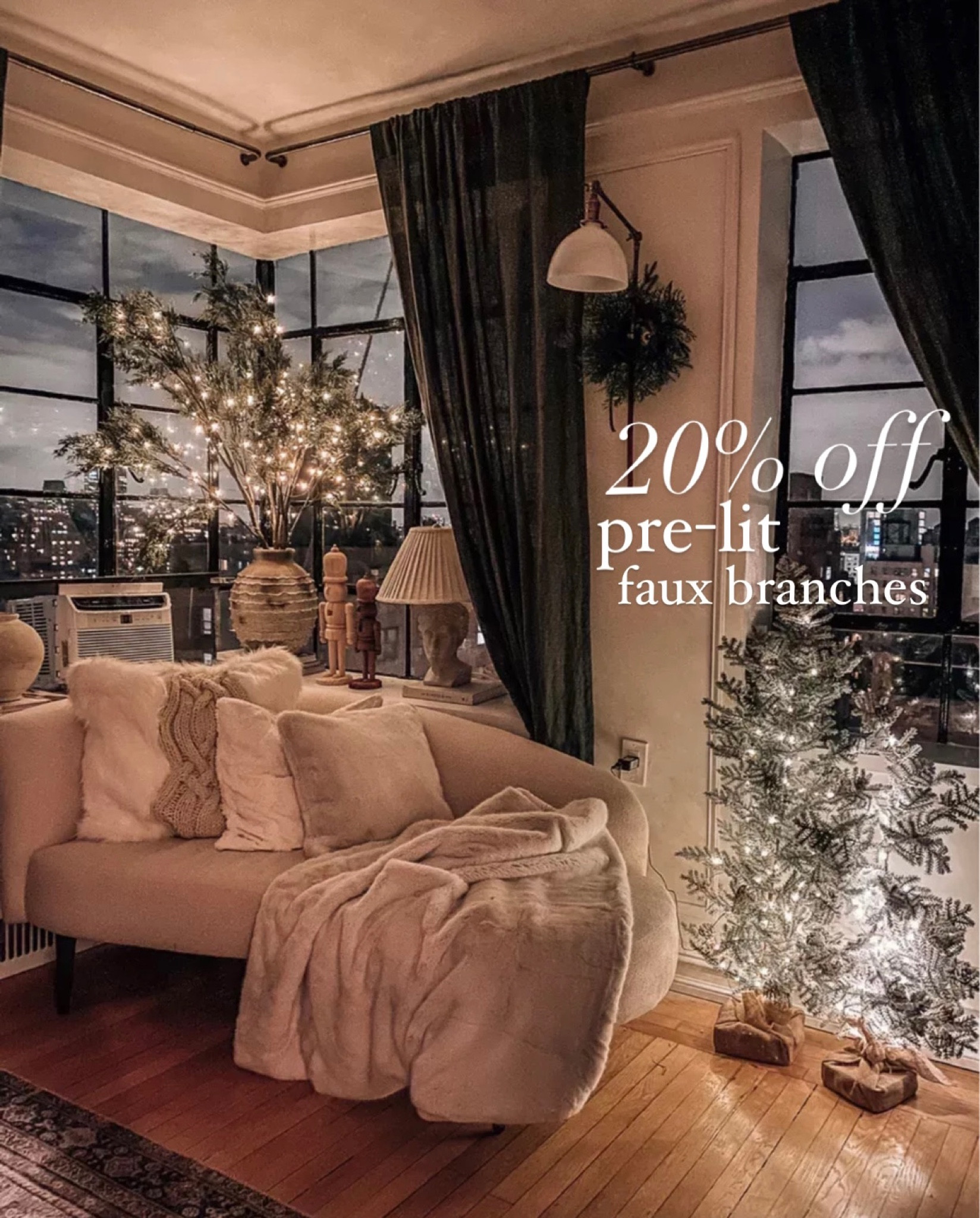 20% off pre-lit faux branches and 30% off pre-lit accent Christmas trees and wooden nutcrackers, holiday decor, bedroom decor

#LTKHoliday #LTKhome #LTKsalealert
