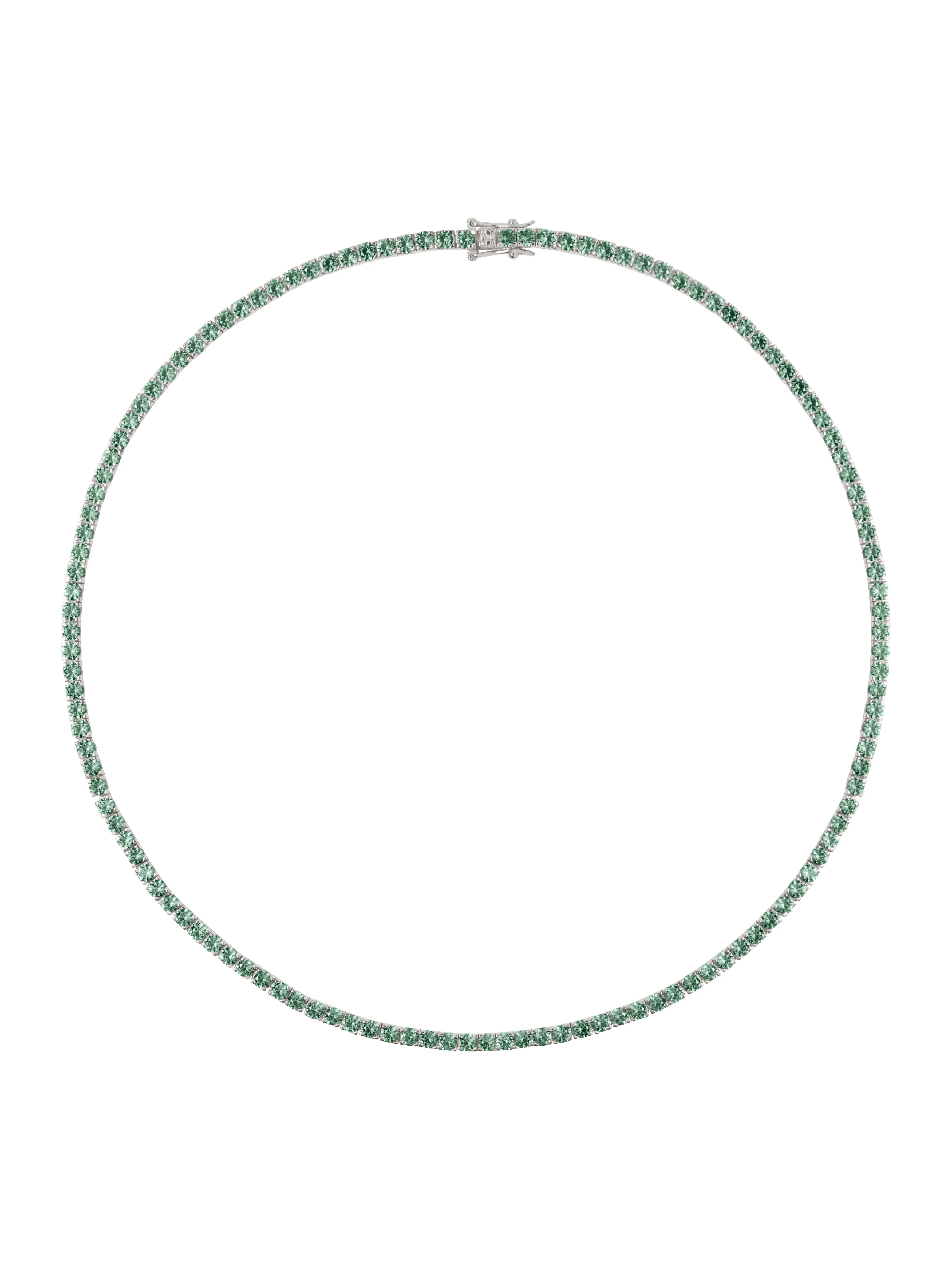 MOSS RIVIÈRE NECKLACE IN 3MM LAB MOSS GREEN TOURMALINE | Dorsey