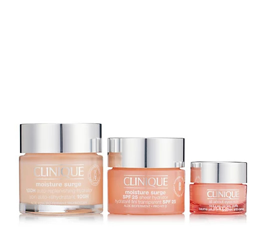 Clinique Moisture Surge 3 Piece Hydration Collection - QVC UK | QVC UK